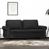 vidaXL Canapé à 2 places Noir 140 cm Similicuir