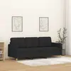 vidaXL Canapé à 3 places Noir 180 cm Tissu