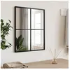 vidaXL Miroir mural noir 40x50 cm rectangulaire fer