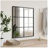 vidaXL Miroir mural noir 50x60 cm rectangulaire fer