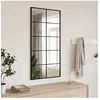 vidaXL Miroir mural noir 50x100 cm rectangulaire fer