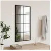 vidaXL Miroir mural noir 40x80 cm rectangulaire fer