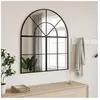 vidaXL Miroir mural noir 80x40 cm arche fer