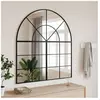 vidaXL Miroir mural noir 100x50 cm arche fer