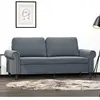 vidaXL Canapé à 2 places Gris foncé 140 cm Velours