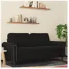 vidaXL Canapé à 2 places Noir 140 cm Velours
