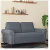 vidaXL Canapé à 2 places Gris foncé 120 cm Velours