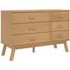 vidaXL Armoire à tiroirs OLDEN marron bois de pin solide