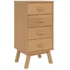 vidaXL Table de chevet OLDEN marron bois de pin solide