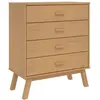 vidaXL Armoire à tiroirs OLDEN marron bois de pin solide