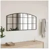 vidaXL Miroir mural noir 100x50 cm arche fer