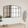 vidaXL Miroir mural noir 100x60 cm arche fer