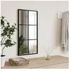 vidaXL Miroir mural noir 30x60 cm rectangulaire fer