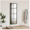vidaXL Miroir mural noir 30x80 cm rectangulaire fer
