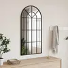 vidaXL Miroir mural noir 50x100 cm arche fer