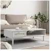 vidaXL Table basse SENJA aspect rotin blanc 100x55x33 cm bois massif