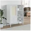 vidaXL Buffet SENJA aspect rotin blanc 90x40x112cm bois massif de pin