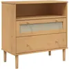 vidaXL Buffet SENJA aspect rotin marron 80x40x80 cm bois massif de pin
