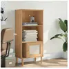 vidaXL Bibliothèque SENJA aspect de rotin marron bois massif de pin