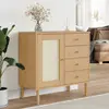 vidaXL Buffet SENJA aspect rotin marron 80x40x80 cm bois massif de pin