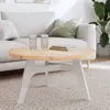 vidaXL Dessus de table rond Ø80x3 cm bois de pin massif
