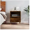 vidaXL Table de chevet chêne fumé 40x35x50 cm bois d’ingénierie