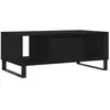 vidaXL Table basse Noir 90x50x36,5 cm Bois d'ingénierie