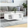 vidaXL Table basse Blanc 90x50x36,5 cm Bois d'ingénierie