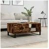 vidaXL Table basse Chêne fumé 90x50x36,5 cm Bois d'ingénierie