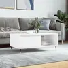 vidaXL Table basse Blanc 90x50x36,5 cm Bois d'ingénierie