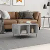 vidaXL Table basse Gris béton 60x50x36,5 cm Bois d'ingénierie