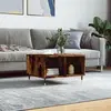 vidaXL Table basse Chêne fumé 60x50x36,5 cm Bois d'ingénierie