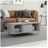 vidaXL Table basse Gris béton 90x50x36,5 cm Bois d'ingénierie