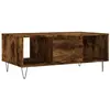vidaXL Table basse Chêne fumé 90x50x36,5 cm Bois d'ingénierie