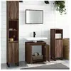 vidaXL Vidaxl Ensemble De Meubles De Salle De Bain 2 Pcs Chêne Marron