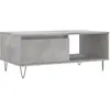 vidaXL Table basse Gris béton 90x50x36,5 cm Bois d'ingénierie