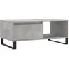 vidaXL Table basse Gris béton 90x50x36,5 cm Bois d'ingénierie