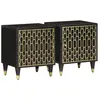 vidaXL Tables de chevet 2 pcs 40x33x46 cm Bois de manguier solide