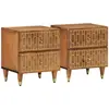 vidaXL Tables de chevet 2 pcs 40x33x46 cm Bois de manguier solide