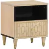 vidaXL Tables de chevet 2 pcs 40x33x46 cm Bois de manguier solide