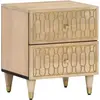 vidaXL Tables de chevet 2 pcs 40x33x46 cm Bois de manguier solide