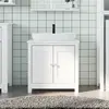 vidaXL Meuble de salle de bain BERG blanc 60x34x59 cm bois pin massif