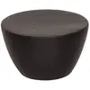 vidaXL Table basse martelée en aluminium Ø 50x30 cm noir