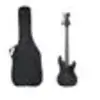 vidaXL Guitare basse électrique pour débutants avec sac noir 4/4 46"