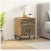 vidaXL Table de chevet 50x33x60 cm bois de manguier massif