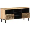 vidaXL Meuble TV 100x33x46 cm bois massif de manguier