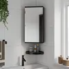 vidaXL vidaXL Armoire de bain à miroir d'angle noir 30x24x60 cm