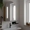 Vidaxl - Armoire De Bain À Miroir Avec Led Arquée Chêne 42x13x70 Cm