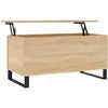 vidaXL Table basse Chêne sonoma 90x44,5x45 cm Bois d'ingénierie