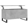vidaXL Table basse Gris béton 90x44,5x45 cm Bois d'ingénierie